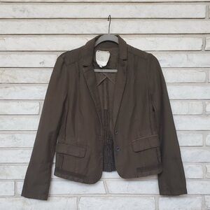 Anthropologie HEI HEI Olive Green Blazer - Size 8
